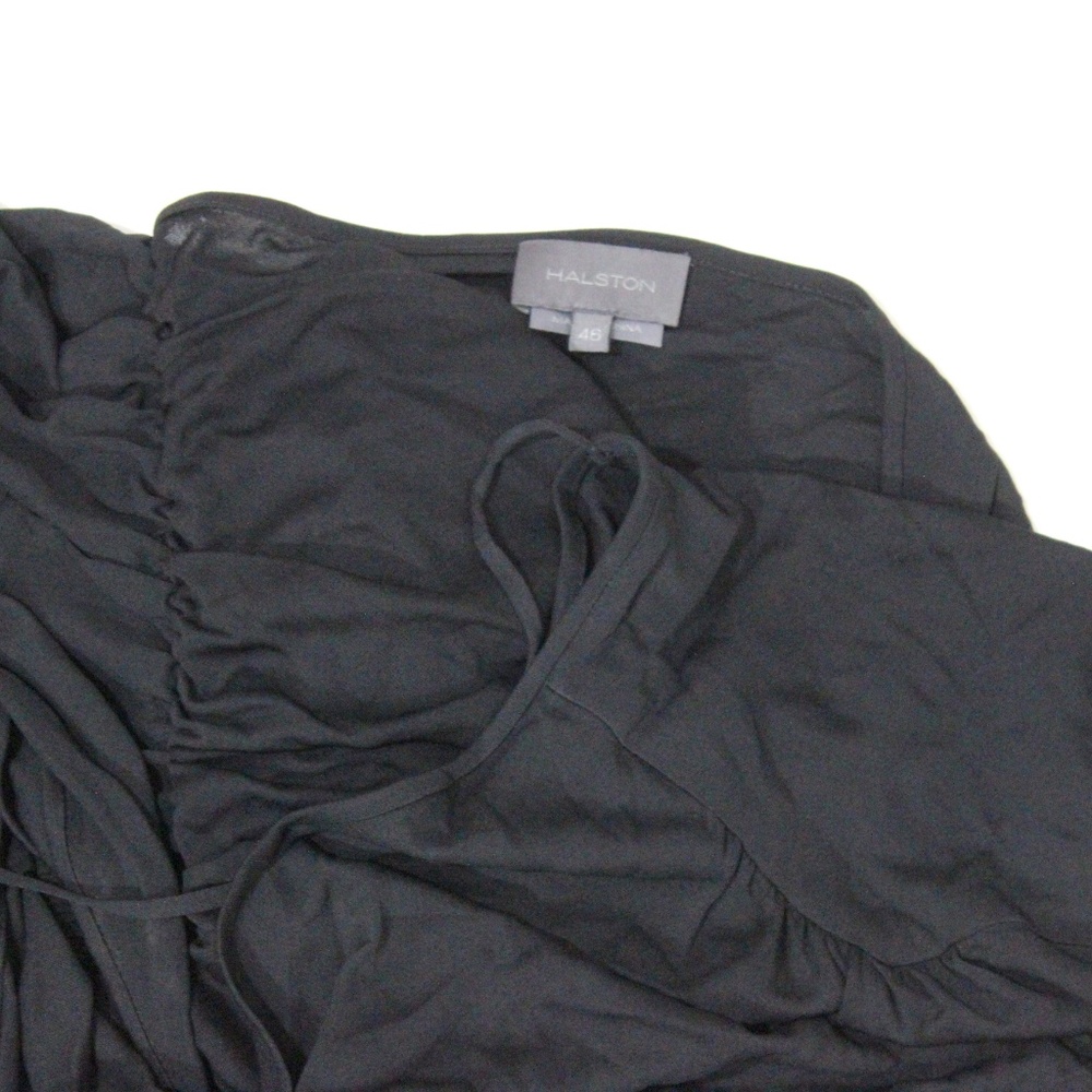 Halston Jumpsuit V Neck Sleeveless Slim Viscose - Picture 6 of 6